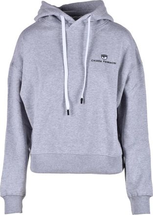 Chiara Ferragni Katoenen Sweatshirt - Model: Felpa - Dames - Hoodies - Grijs - M - Katoen - Hoodies & sweatvesten
