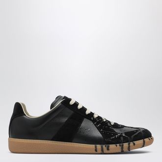 Maison Margiela Sneaker Replica in pelle e camoscio nere