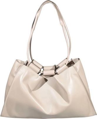 Giorgio Armani Schoudertas van leer met plooien - Dames - Schoudertassen - Beige - ONE Size - Leer - Tassen