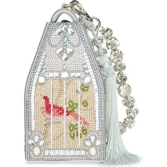 Judith Leiber Landmark Birdcage Crystal Minaudi&egrave;re in Silver Rhine Multi at Nordstrom