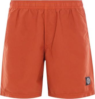 Stone Island Costume da bagno in nylon con tasca applicata - Arancione