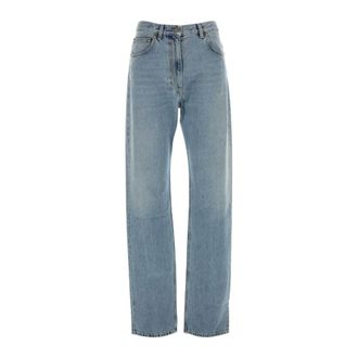 Valentino Garavani Straight Jeans, female, Blue, Size: W26 Denim Trousers