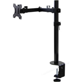 Emuca Soportes De Monitor Para Mesa Inclinables Y Giratorios 360, Simple, Acero, Pintado Negro - Emuca