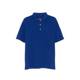 Isaia Embroidered Button Polo Shirt