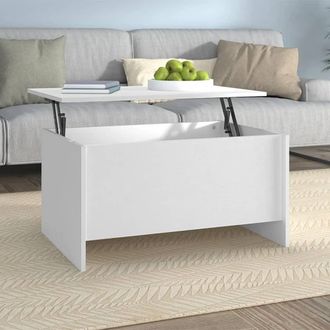 vidaXL Mesa De Centro Madera De Ingenier&iacute;a Blanco 80x55,5x41,5 Cm Vidaxl