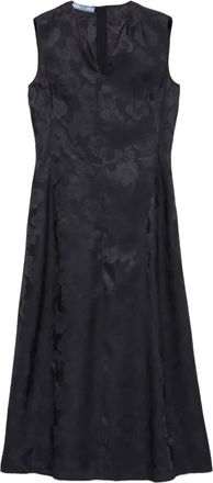 Prada floral jacquard midi dress - Black