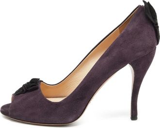 Prada 110mm ruffle sandals - Purple
