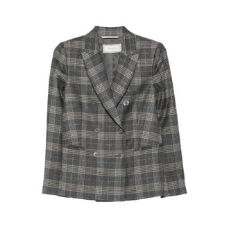 PESERICO Blazer de Raya Diplom&aacute;tica - Jackets - Mujer - Gris - M