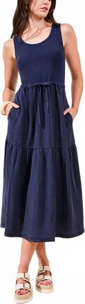 Tribal Sleeveless Maxi Dress In Nautical