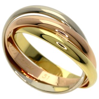 Cartier Yellow Gold (18K) White Gold (18K) Band Ring (Pre-Owned)