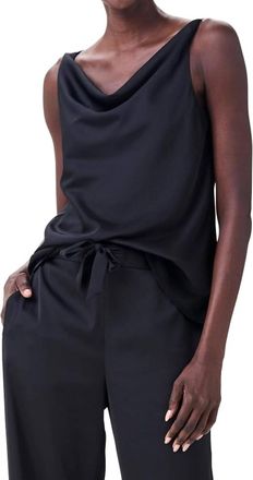 Nic+Zoe Crepe Drape Tank - Plus In Black Onyx