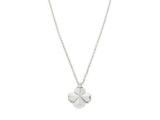 Kate Spade New York Spade Flower Mini Pendant Womens Necklace Silver, Brass/Cubic Zirconia