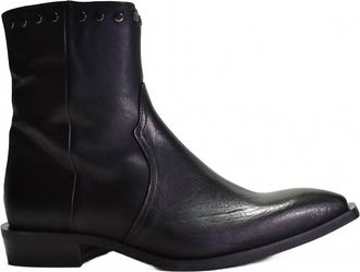 Cordani Womens Piper Western Ankle Boot In Black Leather