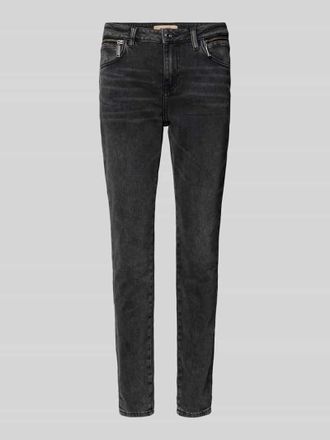 Mos Mosh Skinny Fit Jeans mit Reißverschlusstaschen Modell Bradford in Dunkelgrau, Größe 25
