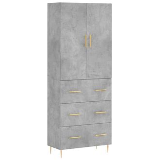 Berkfield Home Highboard Concrete Grey 69.5x34x180 cm Engineered Wood