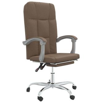vidaXL Furniture Limited - Silla De Oficina Reclinable De Tela Marr&oacute;n