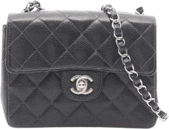 Chanel Pre-owned Mini Matelasse Grained Calf Shoulder Bag - Dames - Vintage Schoudertas - Zwart - ONE Size - Leer - Vintage