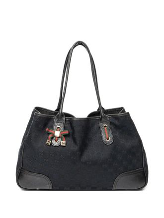 Gucci 1994 Princy GG monogram ribbon-detail tote bag - Black