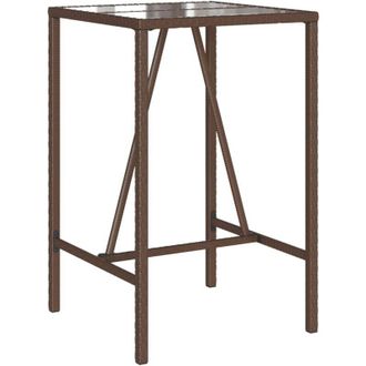 vidaXL Mesa De Bar De Exterior Rat&aacute;n Sint&eacute;tico Marr&oacute;n 70x70x110 Cm Vidaxl