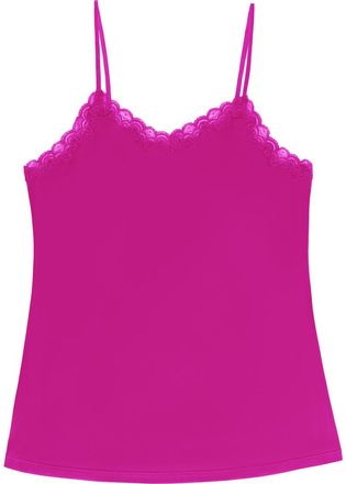 Uwila Warrior Soft Silk Lace Trim Camisole in Festival Fuschia at Nordstrom, Size 3X-Large