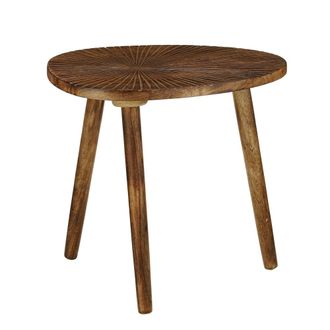 MiCa Decorations Mesa auxiliar pomante marr&oacute;n oscuro h46xb36xl50cm