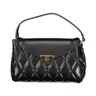 Valentino Handbags, female, Black, Size: ONE SIZE Polyethylene Handbag with Textured Finish