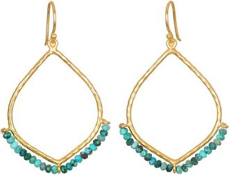 Satya Jewelry Healing Journey Turquoise Lotus Petal Earrings in Blue at Nordstrom