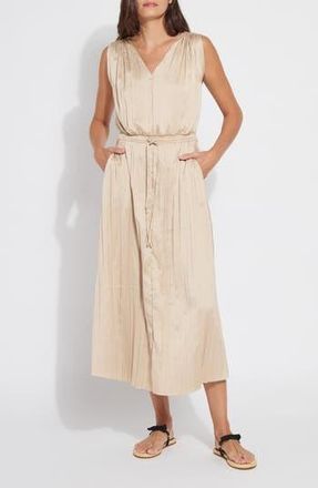 Lyss&eacute; The Packable Pleated Satin Dress in Chablis at Nordstrom Rack, Size Large