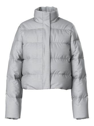 Pieces Womens Pcbee Highneck Cropped Puffer Jacket Mm, Ultimate Grey, XS