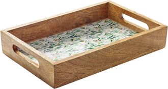 Zassenhaus Mango Wood Lacquered Serving Tray, 12 x 8 x 2