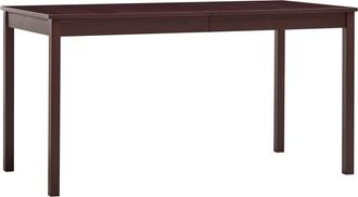 vidaXL Mesa De Comedor De Madera De Pino Marr&oacute;n Oscuro 140x70x73 Cm Vidaxl