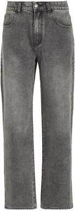 8 by YOOX ACID WASH WIDE LEG DENIM PANTS