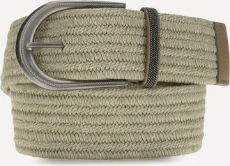 Brunello Cucinelli Braided linen Belt with Shiny Loop Female XS