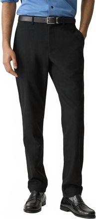 Theory Zaine Stretch Weave Jaspe Pants In Black