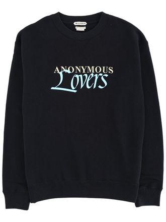 J.W.Anderson Anonymous Lovers Graphic Black Cotton Sweatshirt