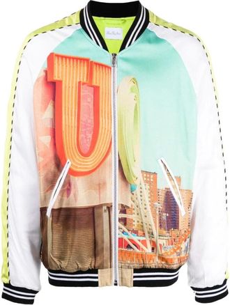 Blue Sky Inn Bomber Jackets, male, Multicolor, XL, Graphic Print Bomber Jacket