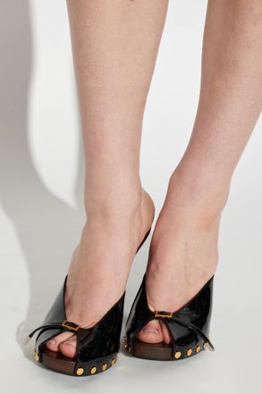 Versace Heeled Mules, Womens, Black