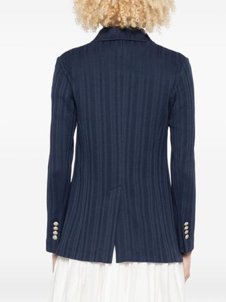 Circolo 1901 Double-Breasted Pinstripe Blazer - Navy