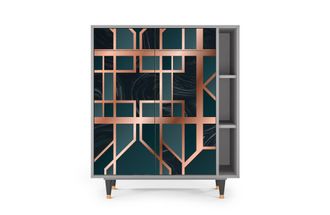 StoryZ Aparador azul-verde 2 cajones y 2 puertas L 94 cm