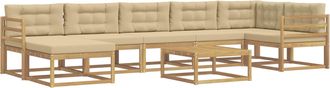 vidaXL Conjunto De Sof&aacute;s De Exterior 8 Uds. Y Beige Vidaxl