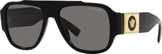 Versace VE4436U530580 Aviator Full Rim Polarized Sunglasses - Black