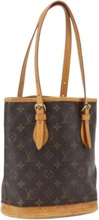 Louis Vuitton Pre-owned Bucket Bags, female, Brown, Size: ONE SIZE Pre-owned Bucket Bag