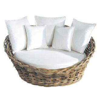 Maisons du monde Sof&aacute; de 1/2 plazas de rat&aacute;n