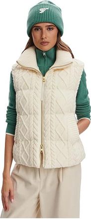 Varley Irina Cable Knit Gilet Womens Coat Egret : XXS, Acrylic/Nylon/Polyester