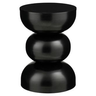 MiCa Decorations Mesa auxiliar Luna Negro H46xB32xL32cm