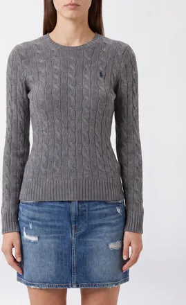 Polo Ralph Lauren Maglia girocollo slim fit in lana e cashmere con logo Pony
