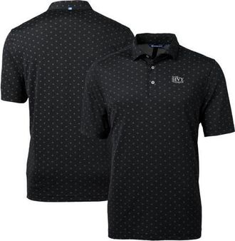 Cutter & Buck Mens Cutter & Buck Black Ivy League DryTec Virtue Eco Pique Tile Print Recycled Polo at Nordstrom, Size Xx-Large