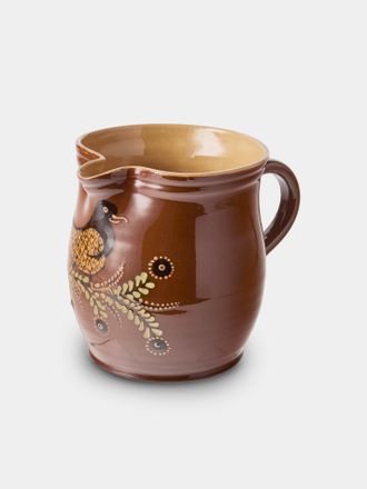 Poterie d'&Eacute;vires Birds Hand-Painted Ceramic Medium Jug