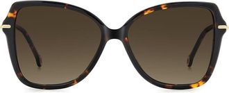 Carolina Herrera HER 0302/S 086/HA Womens Sunglasses Tortoiseshell Size 56