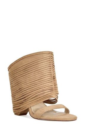 Azalea Wang Dreia Ankle Cuff Sandal in Camel at Nordstrom, Size 8.5